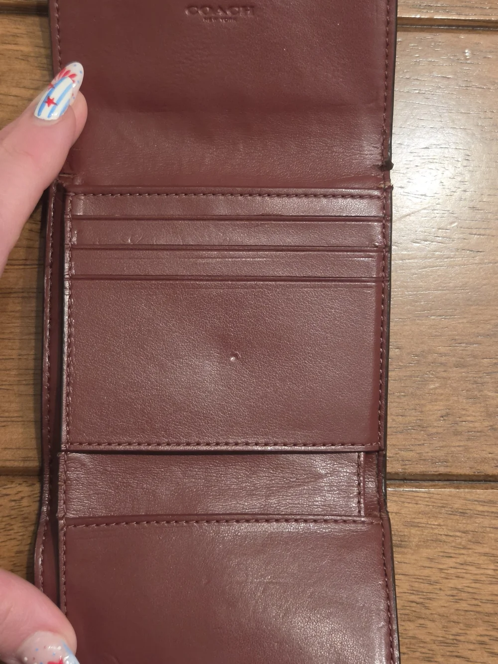 Coach Floral Signature Compact Wallet